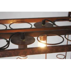 Vintage - hanging bottles holder - iron ceiling lamp - E27 LEDVerlichting