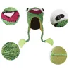 Little frog - children's warm hat with ear flaps & tasselsHats & caps