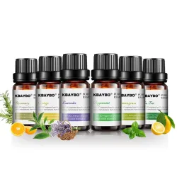 10ml * 6 - Essential oils for humidifier - lavender - tea tree - lemongrass - rosemary - orange - peppermintHumidifiers