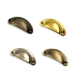 Schelpvormige meubelgrepen met schroeven - 8 stuksMeubels
